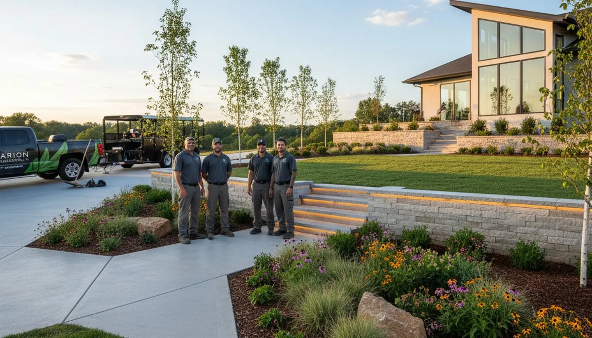 Landscaping design project in Memphis, TN for a professional outdoor space
