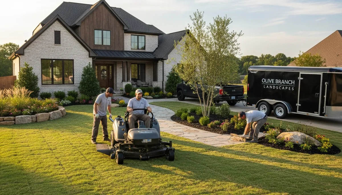 Landscaping team serving Memphis, TN with custom landscape design and maintenance services